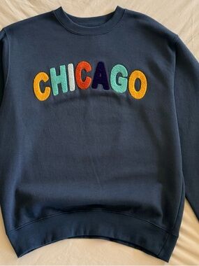 Chicago Appliqué Crewneck Sweatshirt - Navy